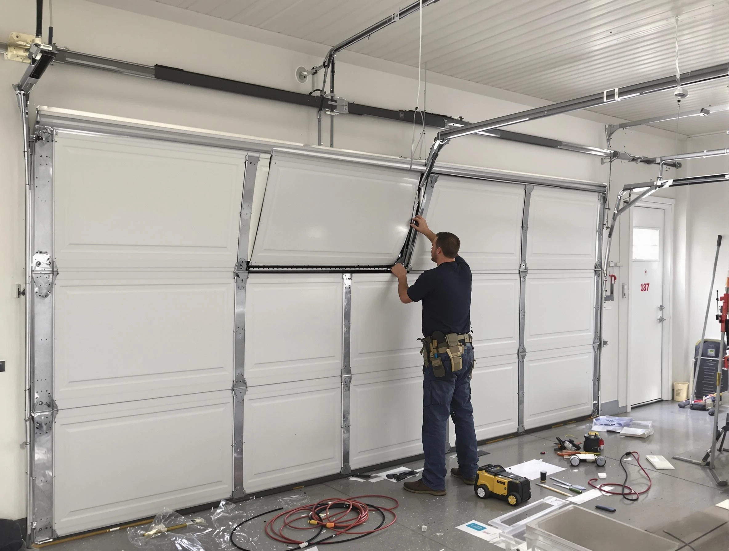 Garage Door Section Replacement in Greenbrier